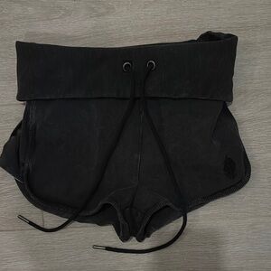 Black Athletic Shorts with Elastic Waistband and Moisture-Wicking Fabric